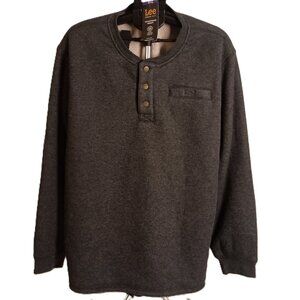Lee The Outdoor Henley Gray Shirt Sherpa Lined XXL NWT